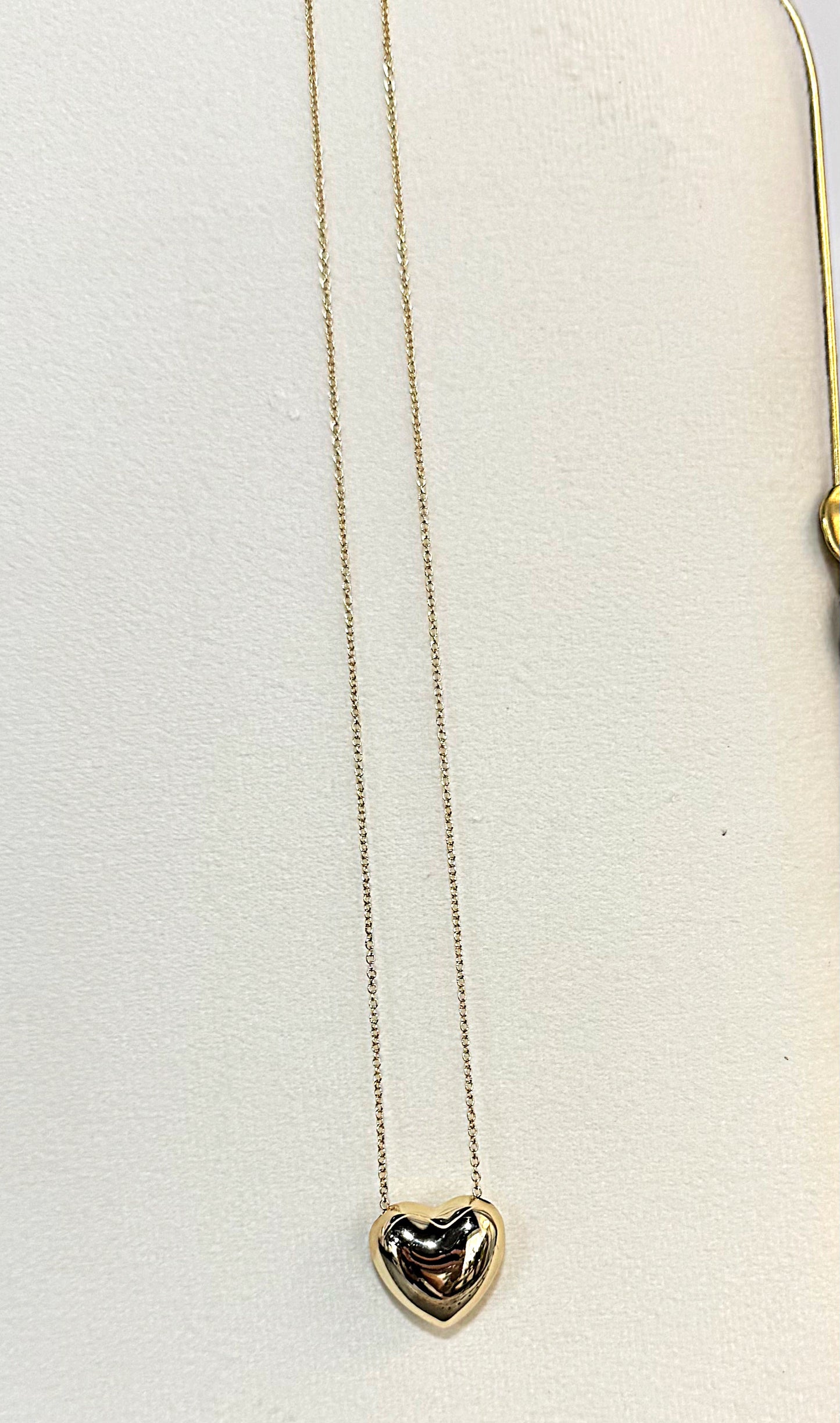 10" Small Gold Heart Necklace