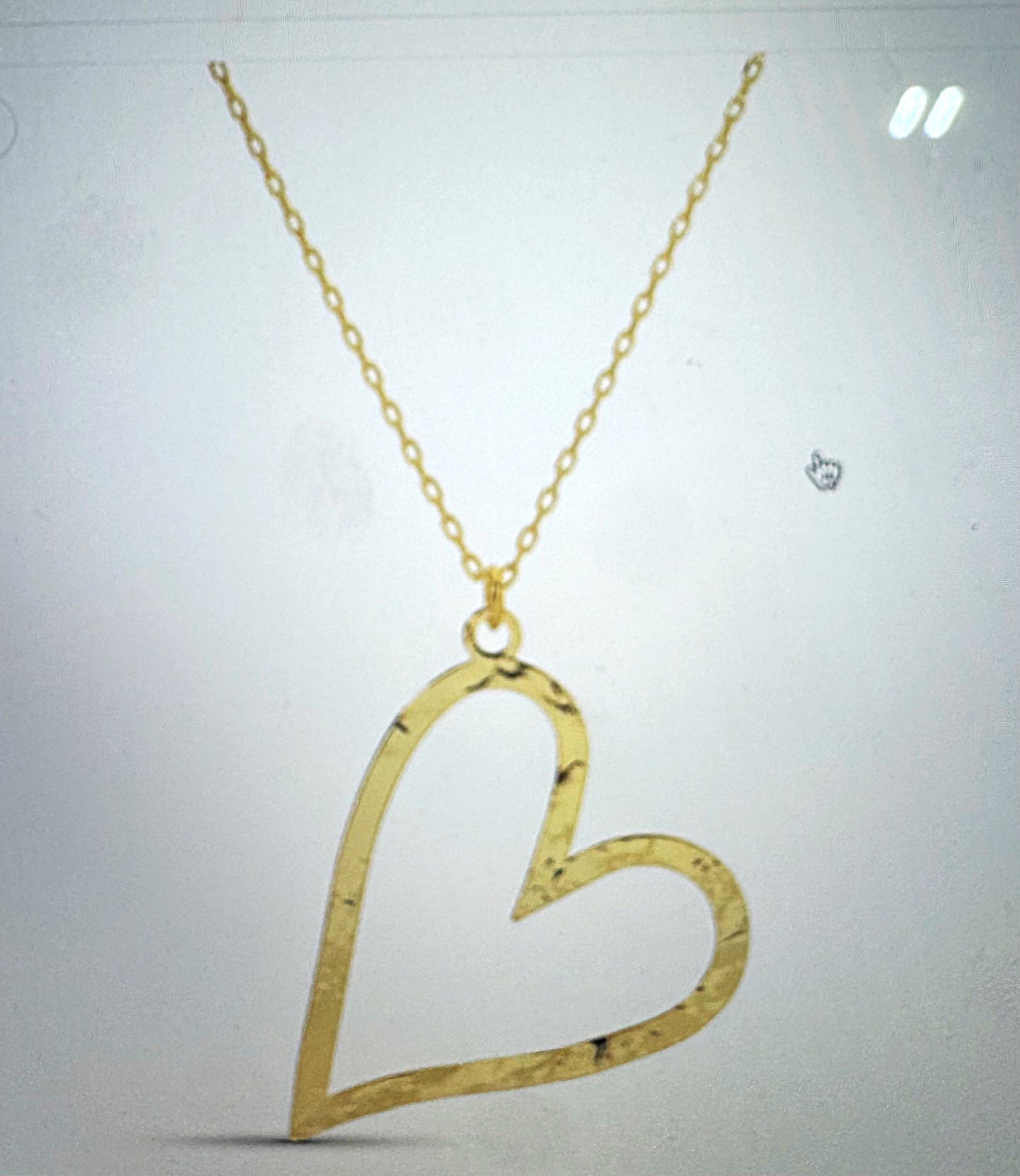 18" Gold Heart Pendant Necklace