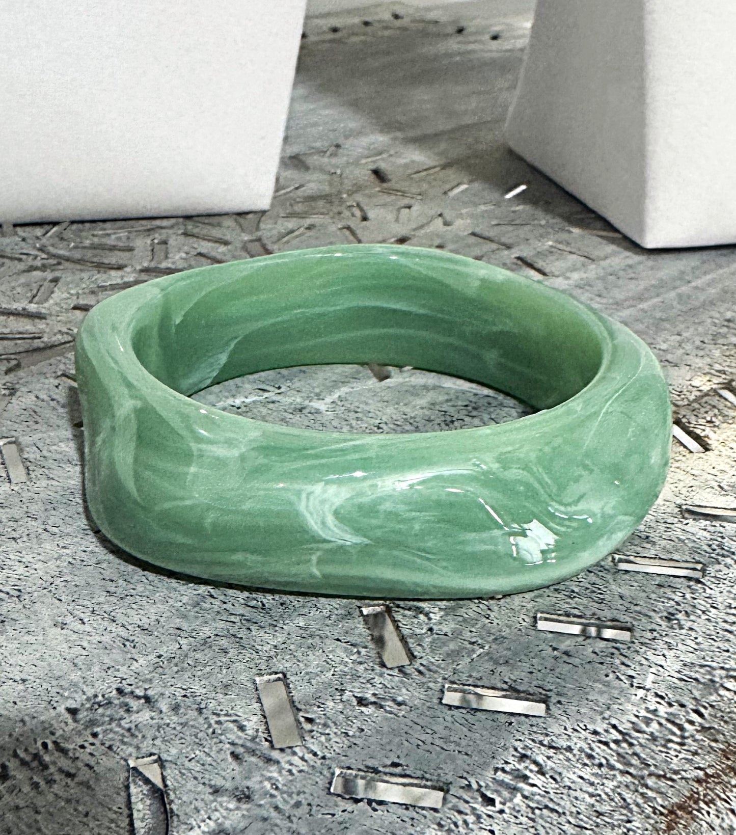 Sage Green Acrylic Bracelet