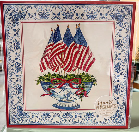 Posh Die Cut 4th of July Flags in Bowl