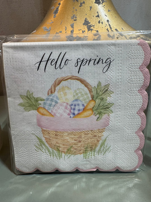 Hello Spring Napkins (12 Napkins)