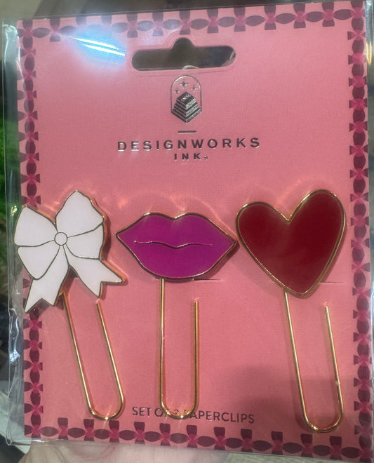 Set of 3 Paperclips - Love