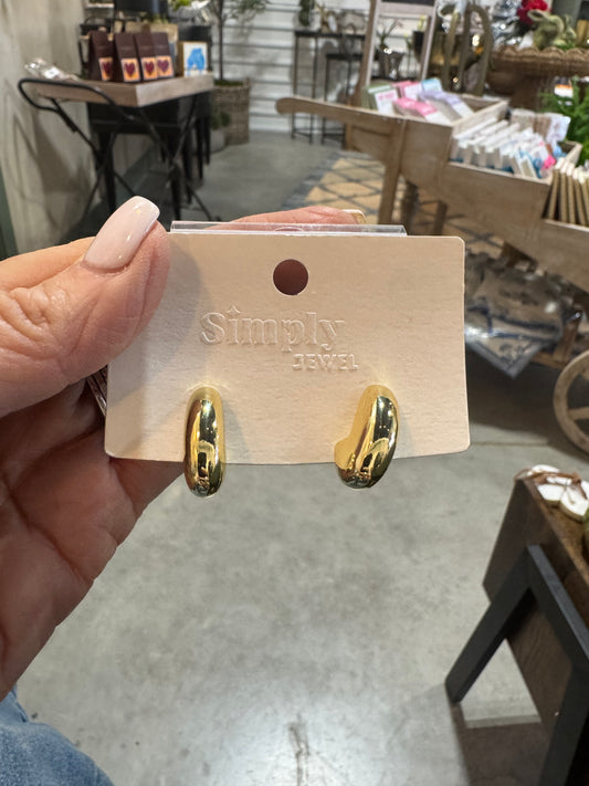 Gold Half Circle Earring
