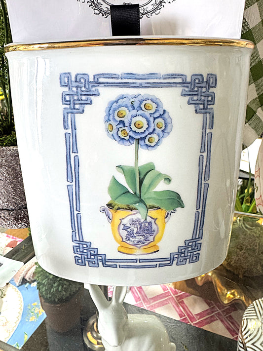 Yellow and Blue Topiary Mail Holder