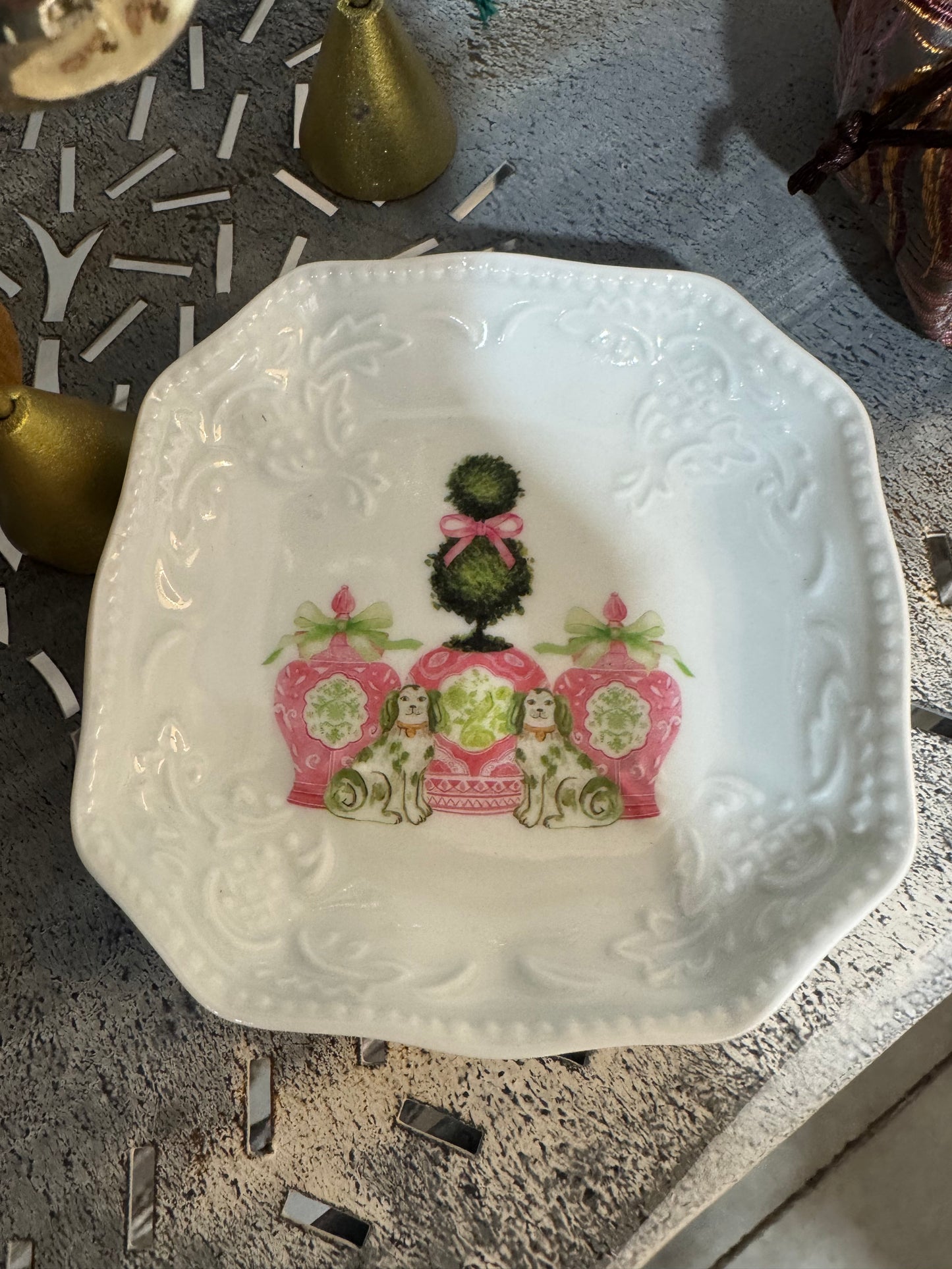 Bon Bon Tray Pink Topiary