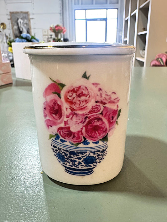 Chinoiserie and Peony Candle