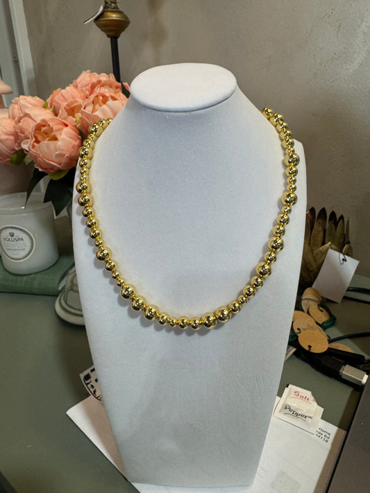 18" Gold Ball Necklace