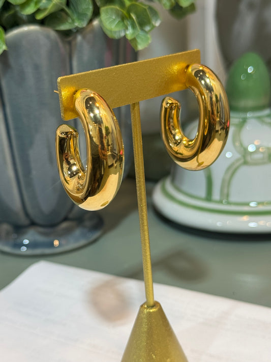 Large Gold Hoop Earrings