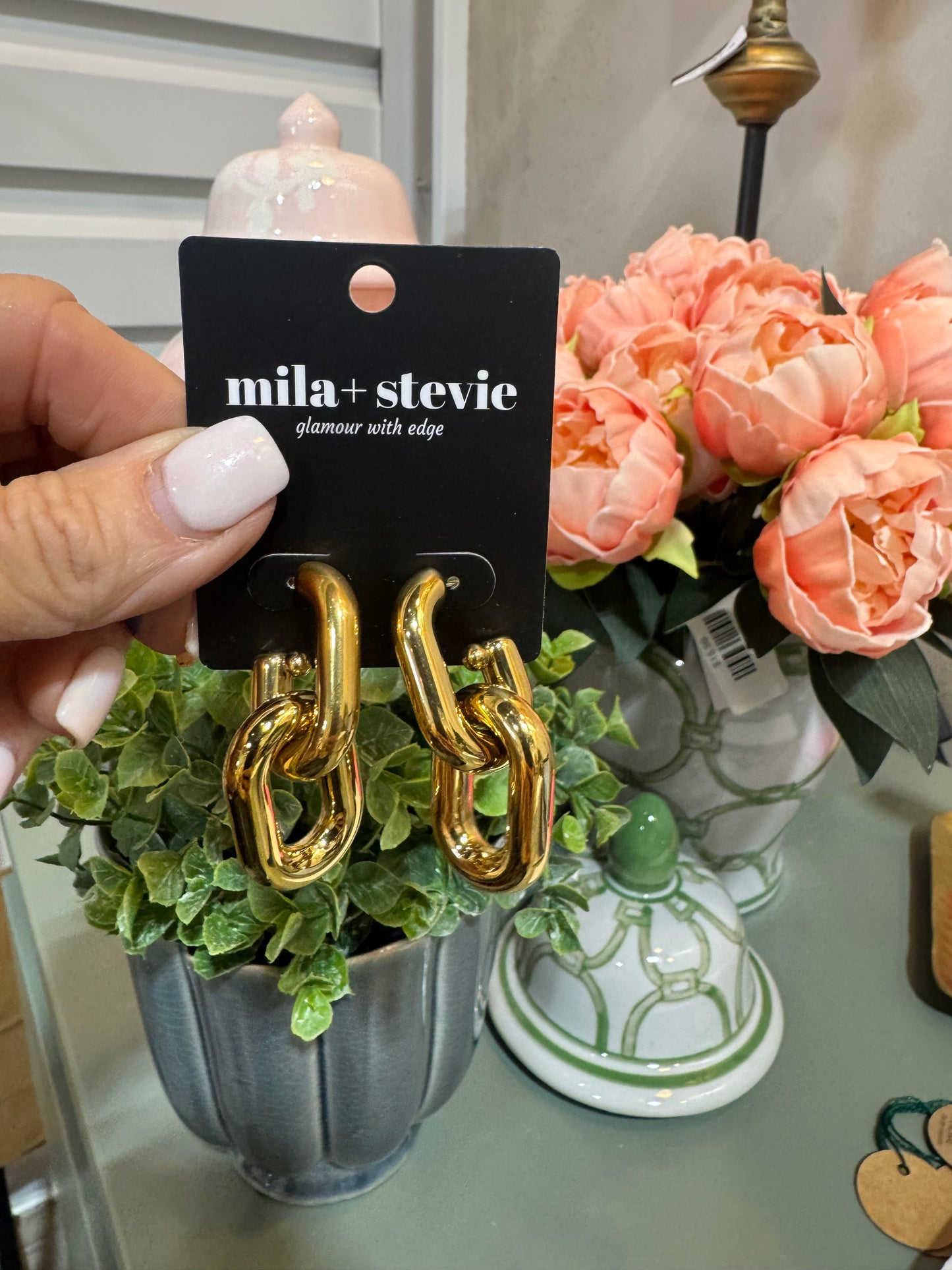 Gold Chain Link Earrings