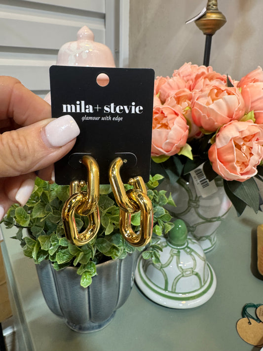 Gold Chain Link Earrings