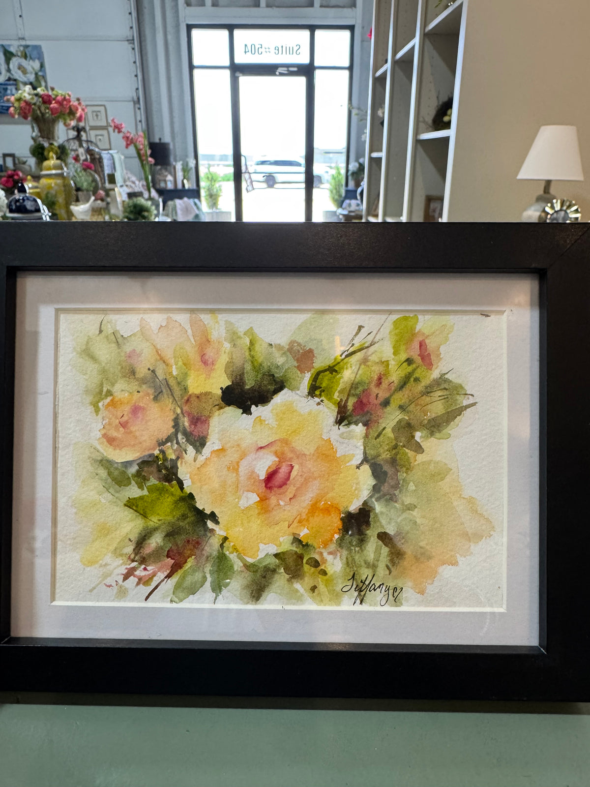 Yellow Rose Watercolor Painting