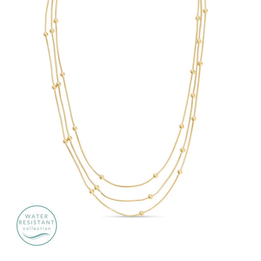 simplicity layered up, tripe layer necklace