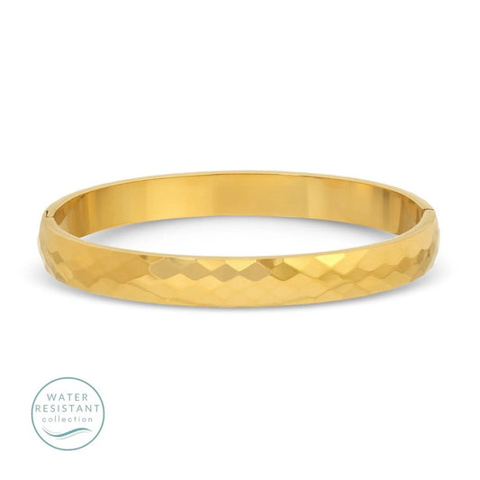 textured hinged bangle