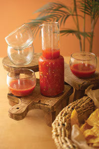 Glass Salsa Pitcher with 4 bowls