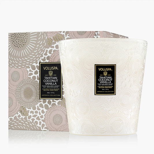 Voluspa Tahitian Coconut Vanilla 90oz 3 wick candle