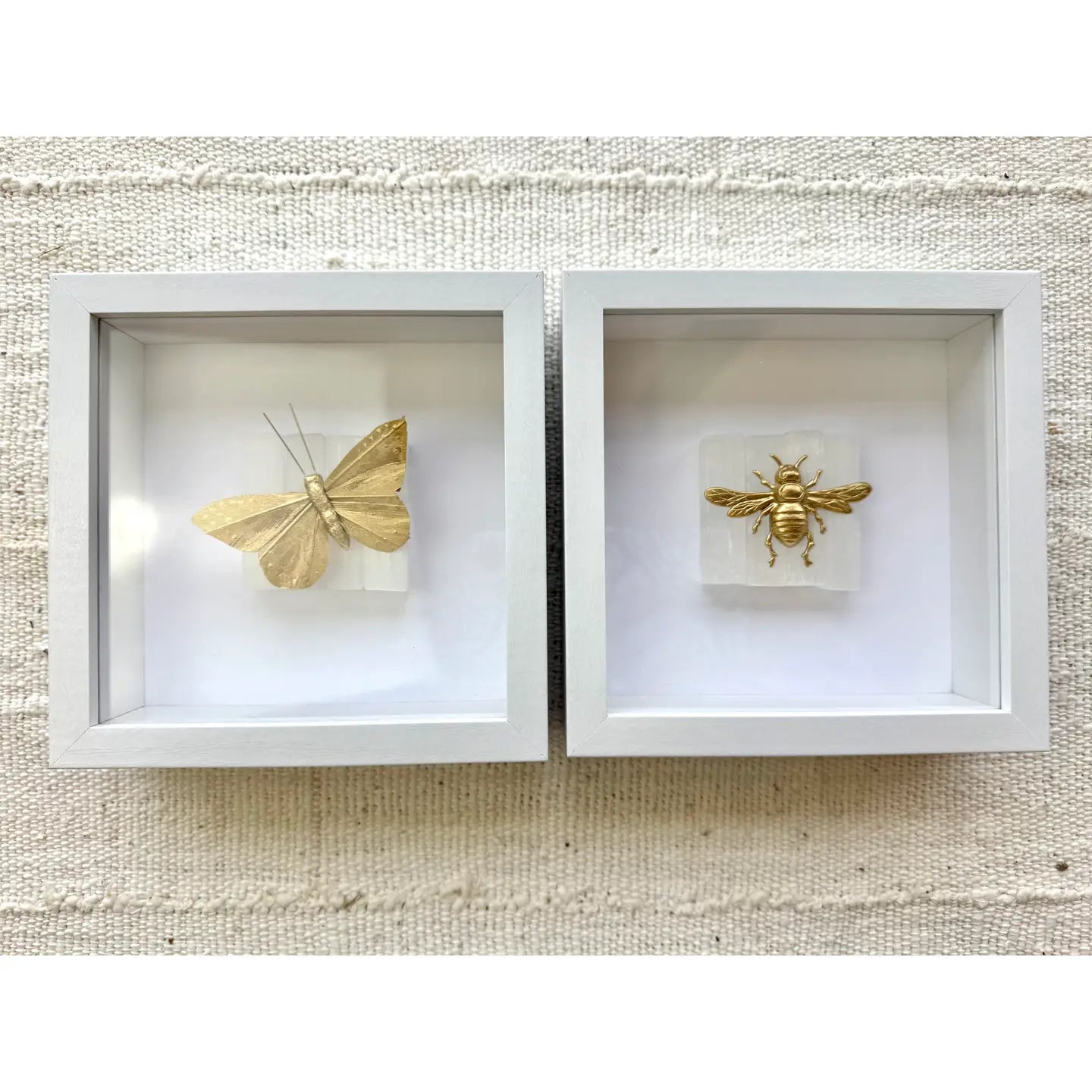 5x5 Shadow Box Art -Butterfly Crystal
