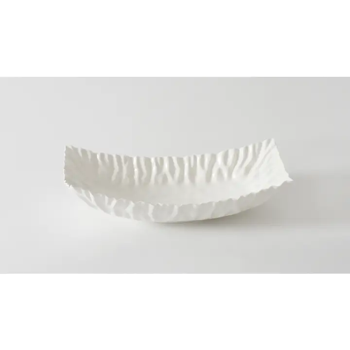 White Rectangle Centerpiece Bowl