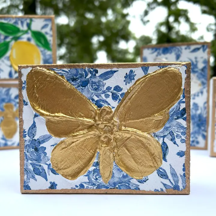 Chinoiserie Art Blocks | Botanicals Blue White