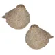 Set of Two Gold and Tan Birds