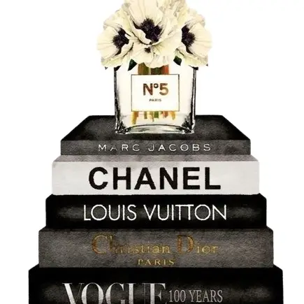 Chanel Book Stack Chinoiserie Porcelain Trinket Tray,
