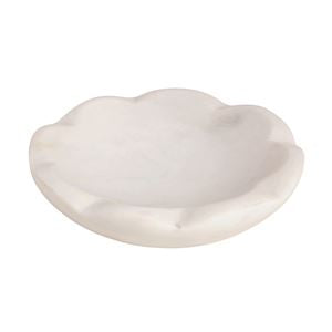 White Marble Scallop Dish