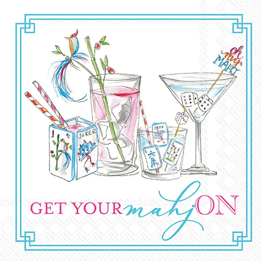 Paper Cocktail Napkin 20 Ct Mahjong Drinks Rosanne Beck