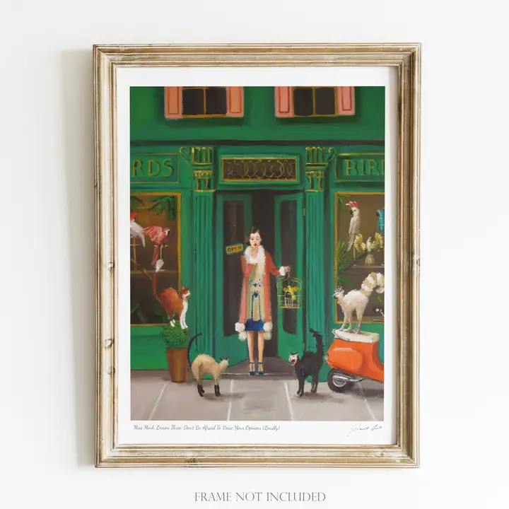Miss Mink Lesson 3 Art Print