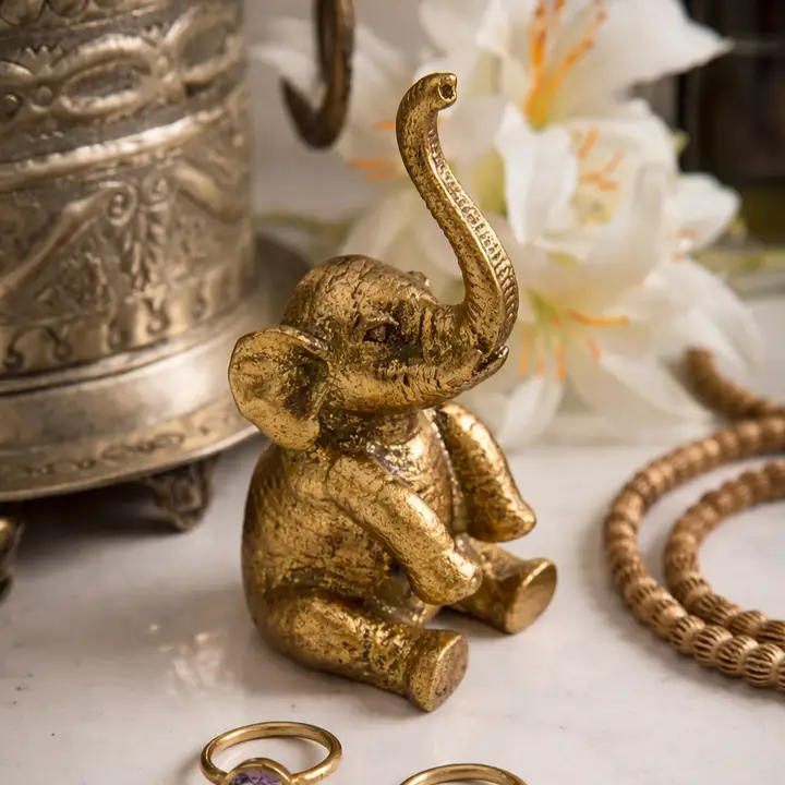 Pewter Elephant Ring Holder