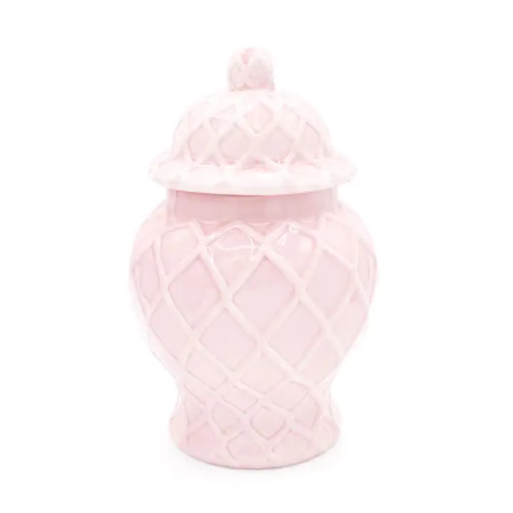 Pink Textured Ginger Jar - Small