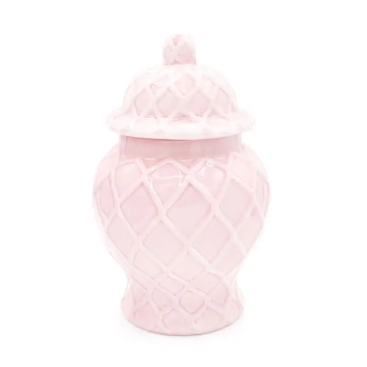 Pink Textured Ginger Jar - Small