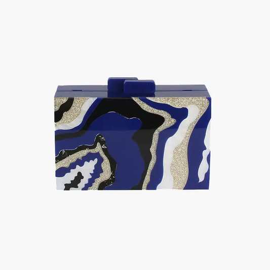 Cute Mini Acrylic Clutch Handbag NAVY