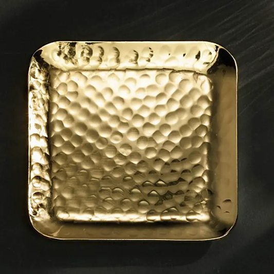 Gold Hammered Tray, Small