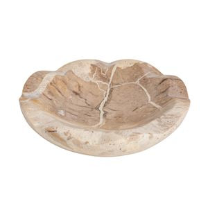 Taupe Marble Scallop Dish