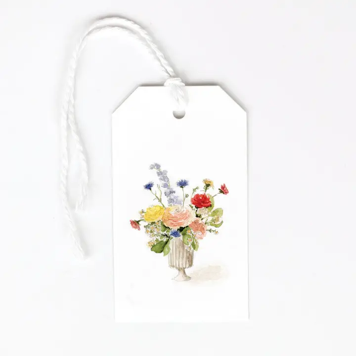 Fluted Bouquet Gift Tags  Set of 8 Tag