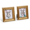6" Dapper Bunnies Framed Art individually sold