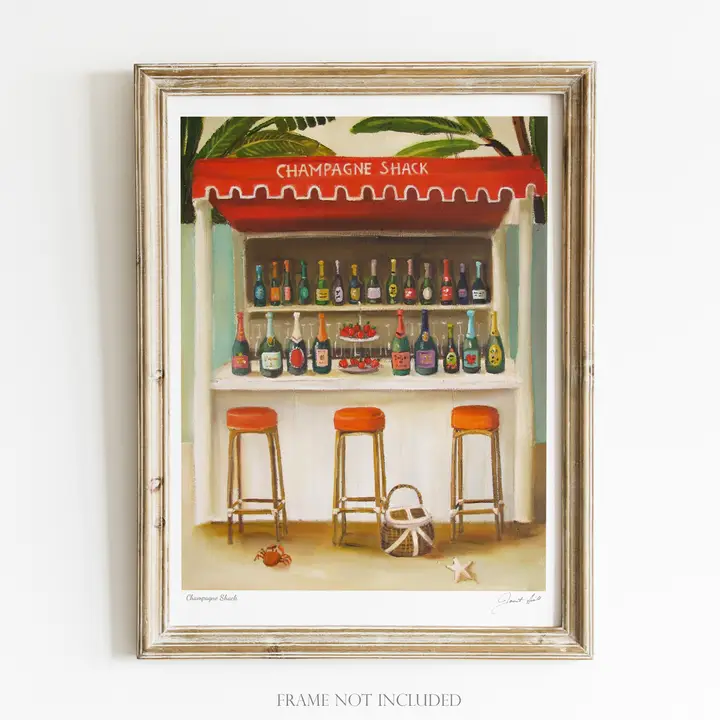 Champagne Shack Art Print - 8.5 X 11