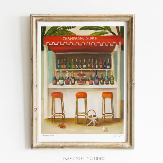 Champagne Shack Art Print - 8.5 X 11