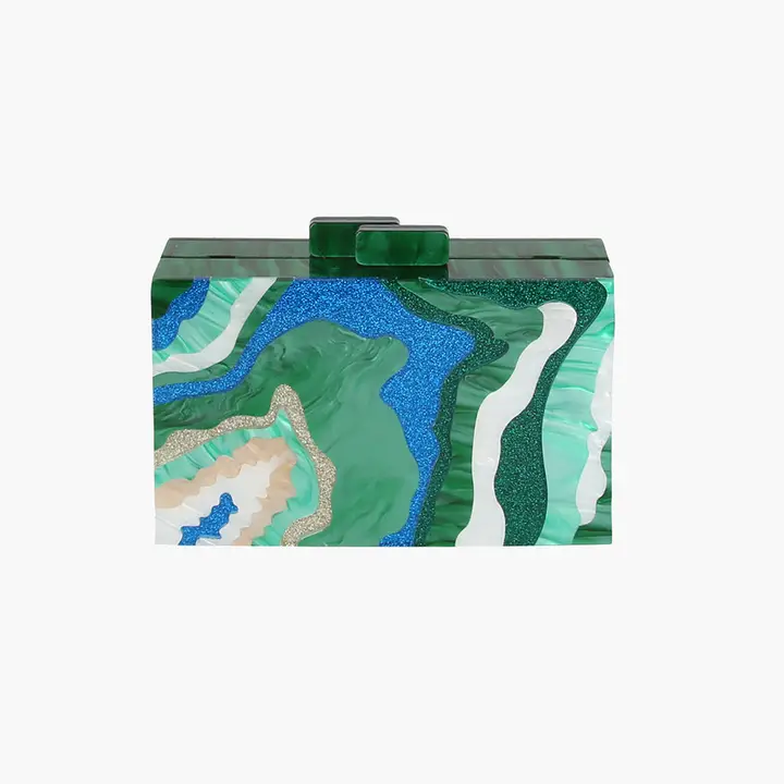 Cute Mini Acrylic Clutch Handbag GREEN