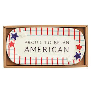 Plaid American Sentiment Tray