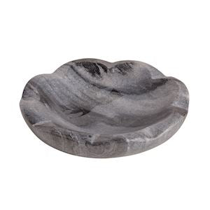 Grey Marble Scallop Dish