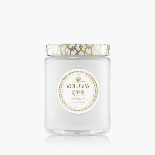 Voluspa Suede Blanc 18oz Large Jar