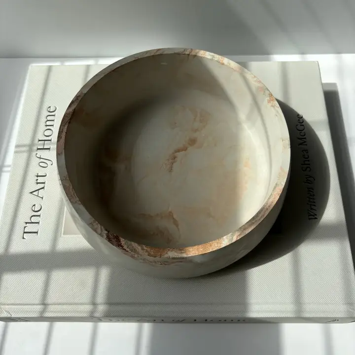 Peach Concrete Bowl
