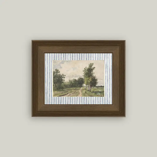 Provence Landscape Framed Antique Art 10x8