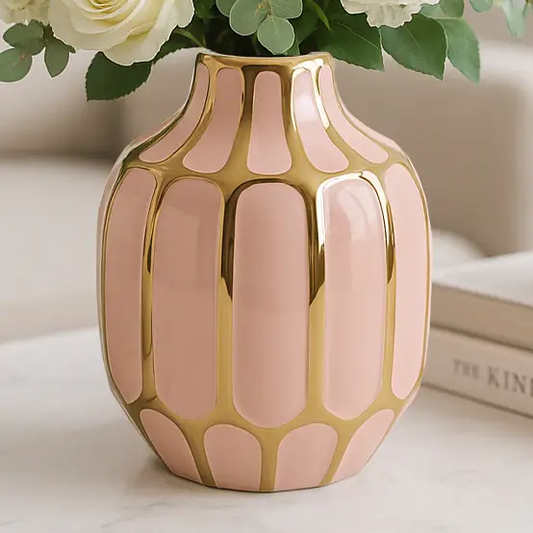 8" Blush Ceramic Vase