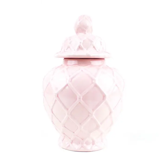Pink Textured Ginger Jar - Large