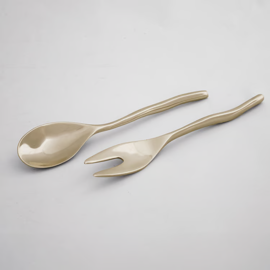SIERRA MODERN Maia Lg Salad Servers (Shiny Gold) Beatriz Ball