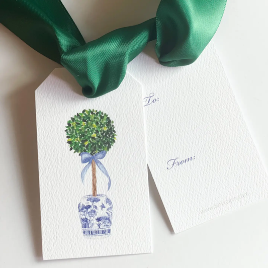 Boxwood + Chinoiserie Gift Tag Set of 12