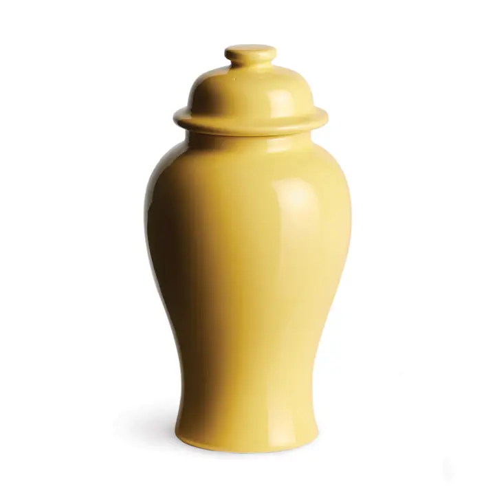 Koa Lidded Mini Ginger Jar Small, yellow
