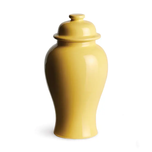 Koa Lidded Mini Ginger Jar Small, yellow