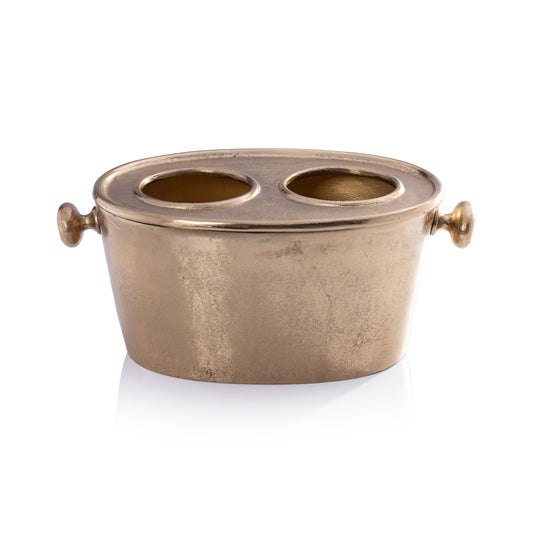 Gold Two Bottle Wine Holder